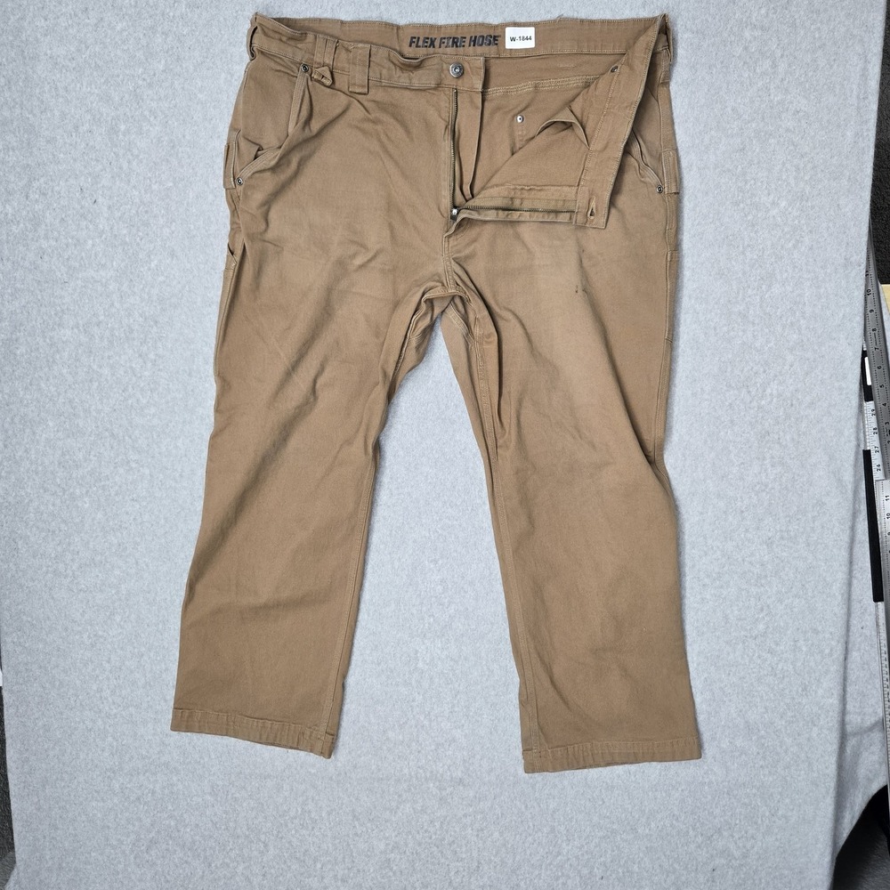 Duluth Trading Co. Men Pants 44X30‎ Brown Cargo Twill Work Pants Flex Fire Hose
